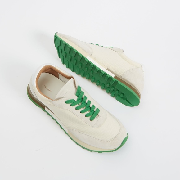 The Row Other - NEW THE ROW Owen Runner Sneakers in Ivory & Green size 44 / US 11
